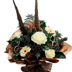 Country Christmas box arrangement