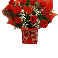 12 Red Rose - Early Bird offer- free balloon!