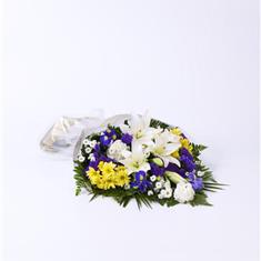 Funeral flower in cellophane
