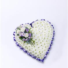 heart tribute white and lilac