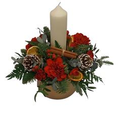 Classic Christmas candle arrangement